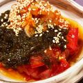 MizuhoBank's cooksnap of when they made トマトもずくキムチ！.