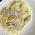 ayaaya☆♪'s cooksnap of when they made 牛乳☆豚バラ&春キャベツのクリームパスタ.