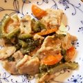 miyancat's cooksnap of when they made ゴーヤーと豚バラ肉みそいため.