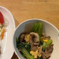 ほのぼのいっこ's cooksnap of when they made 簡単10分！小松菜と舞茸の中華風卵炒め.