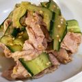 クック3HCAZO☆'s cooksnap of when they made 簡単　時短　豚しゃぶ味噌胡麻キュウリ和え.
