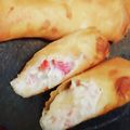 ｅｋ４'s cooksnap of when they made カニクリームコロッケ風春巻き☆.