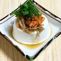 にきけん's cooksnap of when they made なめ茸キムチ冷や奴.