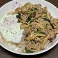 ♡maRna♡'s cooksnap of when they made 豚肉と小松菜のスタミナ丼.