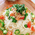 milk55's cooksnap of when they made 簡単★☆ツナとオクラのおろしそうめん.