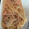 み一ちあ's cooksnap of when they made キムチとサラダチキンの＊クリームパスタ＊.
