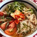 小木菟's cooksnap of when they made キムチスープ冷麺.
