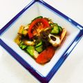 あっこ姉's cooksnap of when they made きゅうりトマトちくわのもずく酢和え☆.
