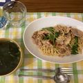 sakurakila's cooksnap of when they made やみつき☆豚肉とレタスの味噌バターパスタ.