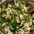 mia_nyon's cooksnap of when they made さっぱり☆ササミと胡瓜の梅和え.