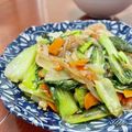 Superlittleboo's cooksnap of when they made ナスとチンゲン菜のオイスター炒め.