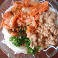 柚子吉's cooksnap of when they made 【５分で完成】そうめん＋納豆＋キムチ.