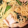 ひまったさん's cooksnap of when they made 鶏胸肉しめじほうれん草クリームパスタ.