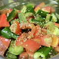 すえごん's cooksnap of when they made ☆きゅうりとトマトのポン酢漬け☆.