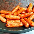 ひんべえ's cooksnap of when they made ポークビッツのケチャ辛炒め.