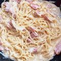 rin0418r24's cooksnap of when they made ワンパンでカルボナーラ.