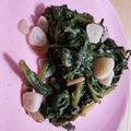 ＊asu's cooksnap of when they made ✿春菊のにんにく炒め✿.
