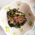 chako106HM's cooksnap of when they made レンジ１分半！空芯菜の梅肉おかか和え.