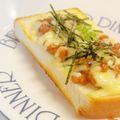 柚子♡⸝⸝⸝'s cooksnap of when they made やみつき！納豆と海苔のチーズトースト.
