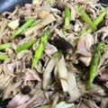 chocoraママ's cooksnap of when they made きのことアスパラベーコンのバター醤油炒め.
