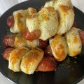 ぺぺぺーのぺー's cooksnap of when they made 余ったパイシートで作るソーセージパイ.