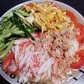 クックUH3NVG☆'s cooksnap of when they made 夏ランチ☆冷やし中華風ぶっかけ素麺.