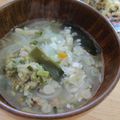 rakuen's cooksnap of when they made 餃子の種☆野菜たっぷり肉団子スープ.