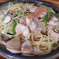 のきすく's cooksnap of when they made 五右衛門風✿梅とささみの昆布つゆパスタ.