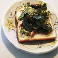 神風＊'s cooksnap of when they made マヨ納豆焼き海苔トースト☆.