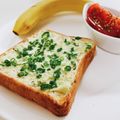 mayurich's cooksnap of when they made ねぎクリームチーズトースト.