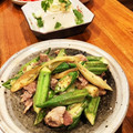 真さん's cooksnap of when they made オクラと茗荷の炒め物.