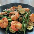 もりっこかふぇ's cooksnap of when they made 美味！ズッキーニといんげんとエビの炒め物.