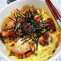 在宅勤務のおじさん's cooksnap of when they made カツはカツでも、メンチカツ丼♪.