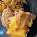 えむじえい's cooksnap of when they made 厚揚げと鶏もも肉のあまから玉子とじ.