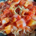 ぷーとんR's cooksnap of when they made 茹でない!シンプル!簡単トマトパスタ.
