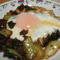 ぶらっくプリン's cooksnap of when they made ピリ辛★チンゲン菜と豚の挽肉丼.
