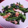 hitomi♪＊'s cooksnap of when they made ほうれん草とベーコンのソテー.