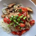 きゃろぽて's cooksnap of when they made さば缶で簡単♪さば味噌とトマトのそうめん.