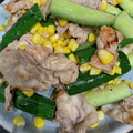 Figeac's cooksnap of when they made 豚肉、とうもろこし、きゅうりの旨塩炒め.
