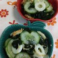 赤い電話's cooksnap of when they made ✨キュウリ・ワカメ・ちくわの超簡単和え✨.