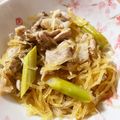 ふぅ＆かず's cooksnap of when they made 金糸瓜（そうめん南瓜）と牛肉の甘辛炒め.