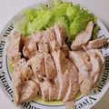 mahalokoto's cooksnap of when they made とりむねレンジで酒蒸しレモンソース.