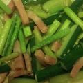 kermit83's cooksnap of when they made きゅうりとベーコンのガーリック炒め.