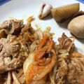 mantacarp's cooksnap of when they made もやしでボリュームアップ豚キムチ.