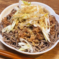 ちこ1010's cooksnap of when they made がっつり冷たい肉そば.
