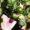☆ayami☆26's cooksnap of when they made タコときゅうりとわかめの酢の物.