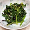 クックJZMPJF☆'s cooksnap of when they made ごま油が合う◎ほうれん草の塩昆布和え.