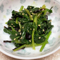 クックJZMPJF☆'s cooksnap of when they made ごま油が合う◎ほうれん草の塩昆布和え.