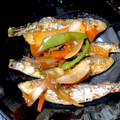 aritya's cooksnap of when they made 新玉＆人参たっぷり☆小いわしの南蛮漬け.