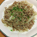 55才のおじさん's cooksnap of when they made 大根消費！ひき肉とえのきでコク旨炒め.